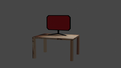 monitor table 3d print model - Mito3D