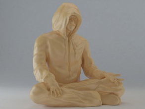 monge de impressão igreja sepultura quintal túmulo estátua cripta pedra budista sentado meditação pose bhikkhu bhiku monástica o personagem do sexo masculino homem budismo 3d print model - Mito3D
