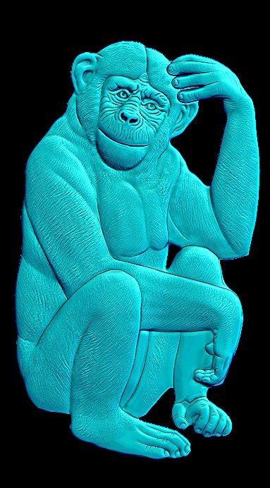 a monkey free 3d print model in signs logos 3dexport 3D print model - Mito3D