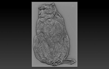 singe soulagement 3d impression modèle in 3dexport reliefs relief animal 3dtable 3dtableau 3dprint 3dprinted 3dprinting 3d print model - Mito3D