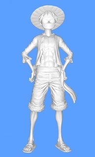 singe homme luffy 3d print model - Mito3D