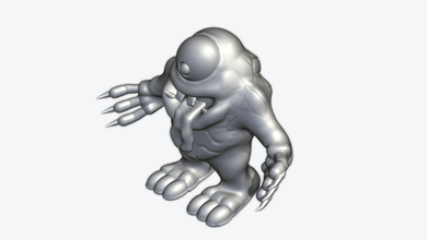 monster art diseño las miniaturas sci fi gratuita figuritas la criatura estatua 3dprinting de dibujos animados 3d print model - Mito3D