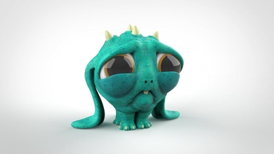 my monster - mi pequenio monstruo 3d print model in monsters & creatures 3dexport tierno pequeo oreja magia fantasa ficcin celeste adorable cute ear magic fantasy fiction celestial 3d print model - Mito3D