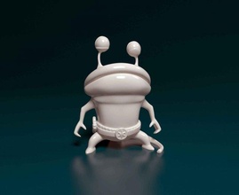 monstre 02 futur extraterrestre personnage dessin animé héros fantaisie espace 3d print model - Mito3D