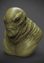 monstro de gordura cara impressão 3d, 3d modelo o personagem criatura stl do busto printable figuras 3d print model - Mito3D