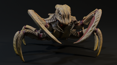 monstre insectum2 3d modèle in insectes 3dexport insecte low poly animations game ready fantaisie rpg punaise créature nature 3d print model - Mito3D