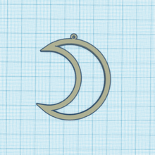 Mond Ohrringe Halskette einstellen Wicca Alternative alternativo Ohrring 3d print model - Mito3D