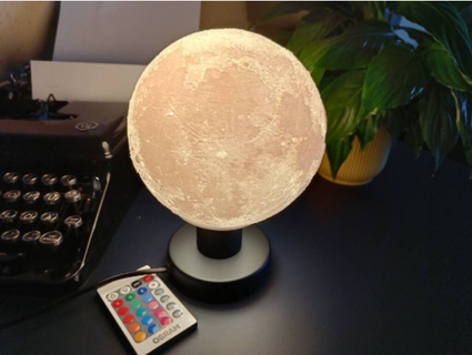 moon lamp decor moonlight moons lamps 3d print model - Mito3D