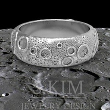 Luna anillo imprimible 3d modelo diseño cnc molienda cielo cosmos planeta Dom sputnik joyería joya acero Ciencias galáctico astronomía tierra universo 3d print model - Mito3D