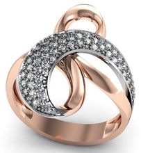 lune anneau moo de l'anneau or bijoux 3d print model - Mito3D