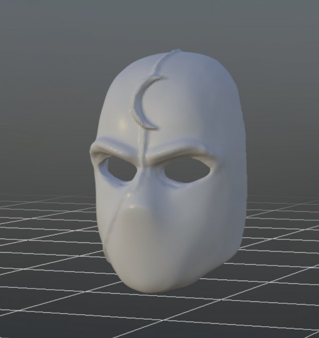 mond ritter maske 3d drucken modell scannt repliken 3dexport superheld helden wunder 3dmodel cosplay 3D print model - Mito3D