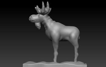 élan 3d impression modèle in animaux 3dexport animal 3dprinter sauvage faune 3dprinting 3dprint 3dprinted cerf 3d print model - Mito3D