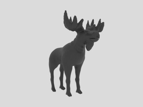 moose 3d model in wildlife 3dexport animal zoo zeezoo 3dprinter 3dprinted 3dprinting wild 3d print model - Mito3D