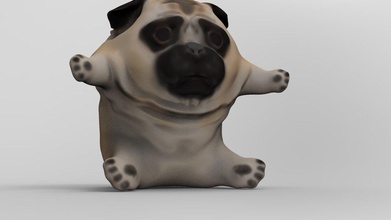 pugs gratis 3d impresión modelo in 3dexport mesa perros interior niños lápiz caso funda bonito amigo zoo animal 3d print model - Mito3D