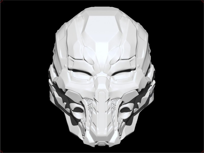 mortal kombat x triborg smoke sci fi helmet 3d print model in game accessories 3dexport 3dshophelmet airsoft cosplay 3D print model - Mito3D