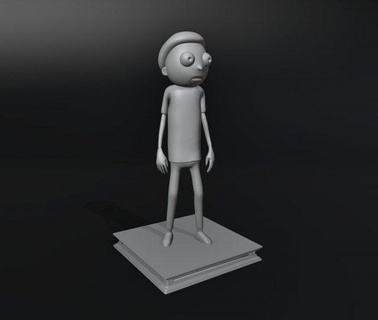 Morty rick çocuk morty ayakta durmak sanchez smith karikatür karakter oğlan Bilim insanı and şekil vermek heykel heykelcik minyatür yazdırılabilir dekorasyon oyuncak 3d print model - Mito3D