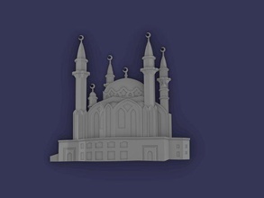 mosque cnc machine wood composition faith month assembly cutting marble granite circle 3d print model - Mito3D