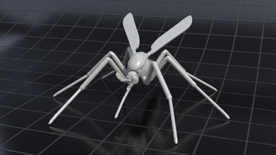 mosquito 3d impresión modelo in figuritas 3dexport insecto invertebrado volar naturaleza parásito miniaturas animales 3d print model - Mito3D