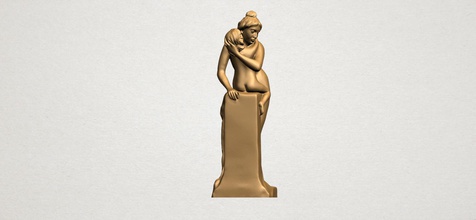 mother-child 01 interior decorative detailed house decor characters miniatures figurines sculpture animal statue family mother son daught 3d print model - Mito3D