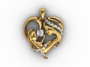 mother baby pendant apostle bangle defensive diamond engagement gold jewelry jewels pendants pram printable rhino rino sapphire silver sterling wedding 3d print model - Mito3D