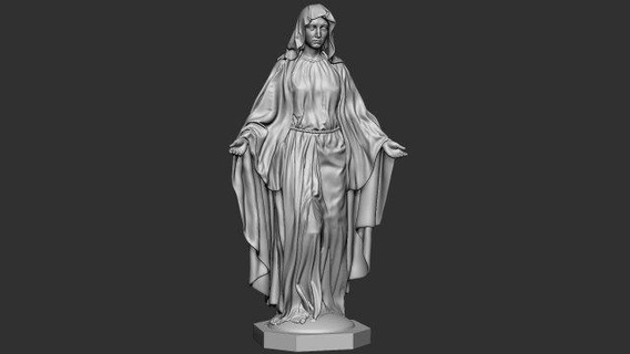 mother maria 01 sculpture relief angel wings god graveyard religion religious jewelry jesus christian catholic classical death cnc print art sculptures mothermaria miniatures 3d print model - Mito3D