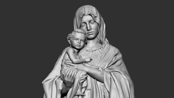 mother maria 02 sculpture relief angel wings god graveyard religion religious jewelry jesus christian catholic classical death cnc print art sculptures mothermaria miniatures 3d print model - Mito3D