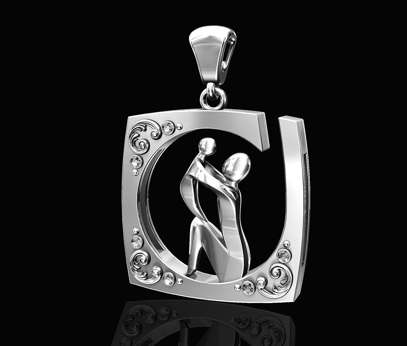 el día de las madres colgante 3d imprimible stl colgantes oro la plata platino sterling piedras preciosas moda brillante mujeres con estilo joya cuarzos 3D print model - Mito3D