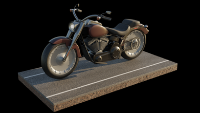 motociclo harley davidson grasso ragazzo 3d modello in 3dexport bicicletta moto sportbike ruota pneumatico guidare gara motociclista veicolo moderno 3d print model - Mito3D