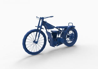 motorcycle mod17 3d print model in automotive 3dexport gilera moto motocrosssport dirt bike extreme cross road off-road antique vintage motor cycle gameready lowpoly realistic 3d print model - Mito3D