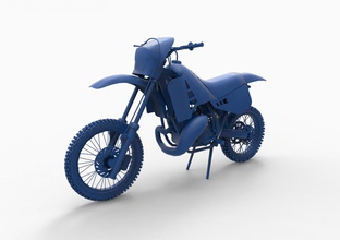 motorcycle mod20 3d print model in automotive 3dexport gilera moto motocrosssport dirt bike extreme cross road off-road antique vintage motor cycle gameready lowpoly realistic 3d print model - Mito3D