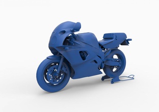 motorrad mod26 3d drucken modell automobil 3dexport gilera moto motocrosssport schmutz fahrrad extrem kreuz straße off road antiquität jahrgang motor zyklus spielerisch lowpoly realistisch 3d print model - Mito3D