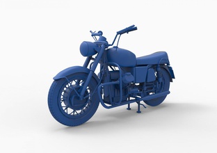 motorcycle mod9 3d print model in automotive 3dexport gilera moto motocrosssport dirt bike extreme cross road off-road antique vintage motor cycle gameready lowpoly realistic 3d print model - Mito3D
