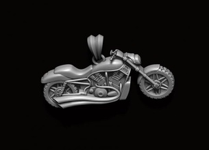 motocicleta colgante pendiente bajorrelieve Harley Davidson helicóptero bicicleta moto americano vehículo motor motocross clásico ciclo transporte motociclista automovilismo carreras sangriento 3d print model - Mito3D