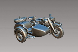 motorrad sattelschlepper 3d drucken modell fahrzeug 3dexport fahrrad rad druckbar 3d print model - Mito3D