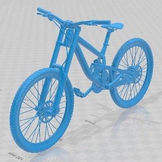 mountain bike - 2 printable bicycle automotive hobby micro scale model 3d print model - Mito3D