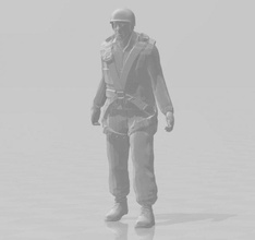 mountain rescuer printable soldier man figure sculpture diorama miniatures army 43 35 modelism modern ww2 3d print model - Mito3D