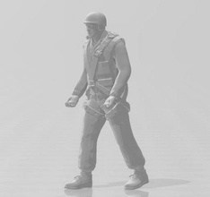 mountain rescuer printable soldier man sculpture miniature figure army diorama 43 35 action-figure modelism modern ww2 3d print model - Mito3D