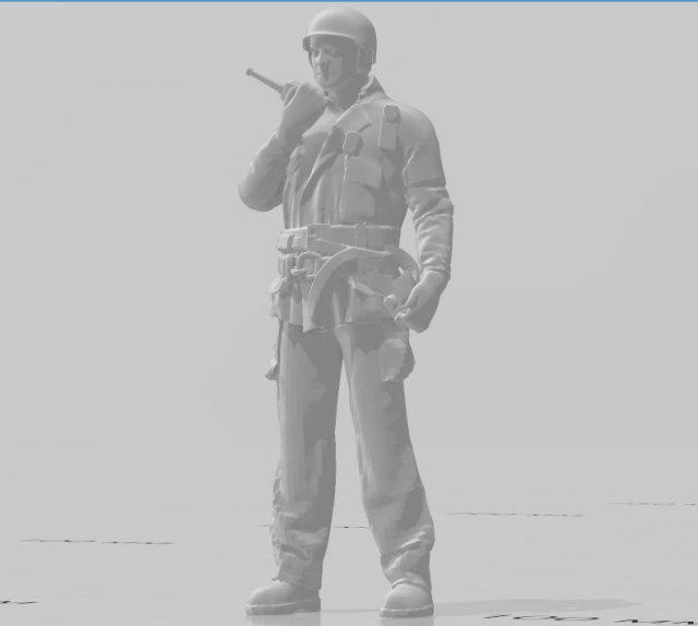 montagna soccorritore stampabile soldato scultura miniatura figura uomo esercito diorama 43 35 action figure modellismo moderno ww2 3D print model - Mito3D