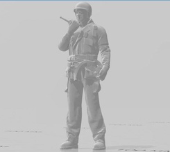Montagne sauveteur imprimable soldat sculpture miniature figure homme armée diorama 43 35 action modelisme moderne ww2 3d print model - Mito3D