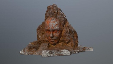 cara montaña estatua montar escultura 3d print model - Mito3D