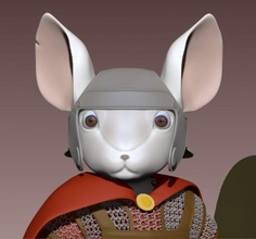 ratón guerrero 3d impresión modelo soldado guerra animal animales naturaleza 3d print model - Mito3D