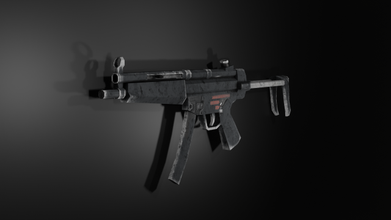 mp5 3d modell maschine waffen 3dexport game ready low poly optimiert 3d print model - Mito3D