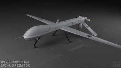 mq 1a prédateur uav 3d modèle in drone hélicoptère 3dexport avion militaire drones 1 guerre aviation mq1 3d print model - Mito3D