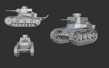 ms-1 tank panzer oyuncak oyun 3d print model - Mito3D
