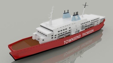 ms herald free enterprise ship shipping vessel vessels ferry ferryboat ferry-class sea accident accidents 3d print model - Mito3D