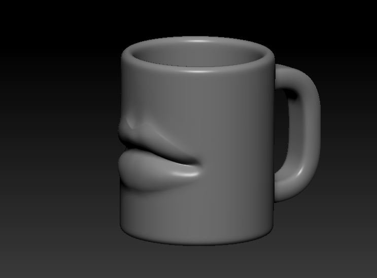 dudaklar 3d yazdır model in mutfak yemek 3dexport fincan kız kahve kadın 3D print model - Mito3D