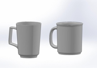 canecas 3d impresso de modelo cerâmica porcelane a casa cozinha chá taça jarro 3d print model - Mito3D