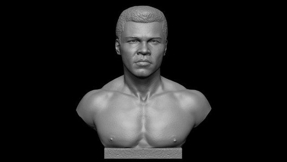 Maometto ali scultura pugile tyson sculture boxe Mike mcgregor celebrità combattente conor floyd Giosuè klitschko famoso campione ufc mma sport mayweather 3d print model - Mito3D