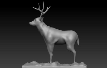 mule deer muledeer animal zoo zeezoo 3dprinter 3dprinted 3dprinting 3dprint wild wildlife 3d print model - Mito3D
