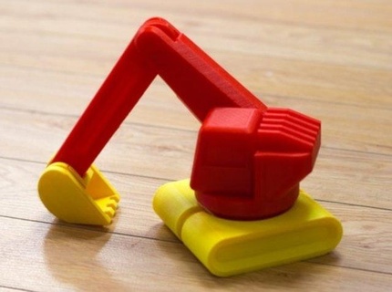multi-color excavator free toys 3d print model - Mito3D